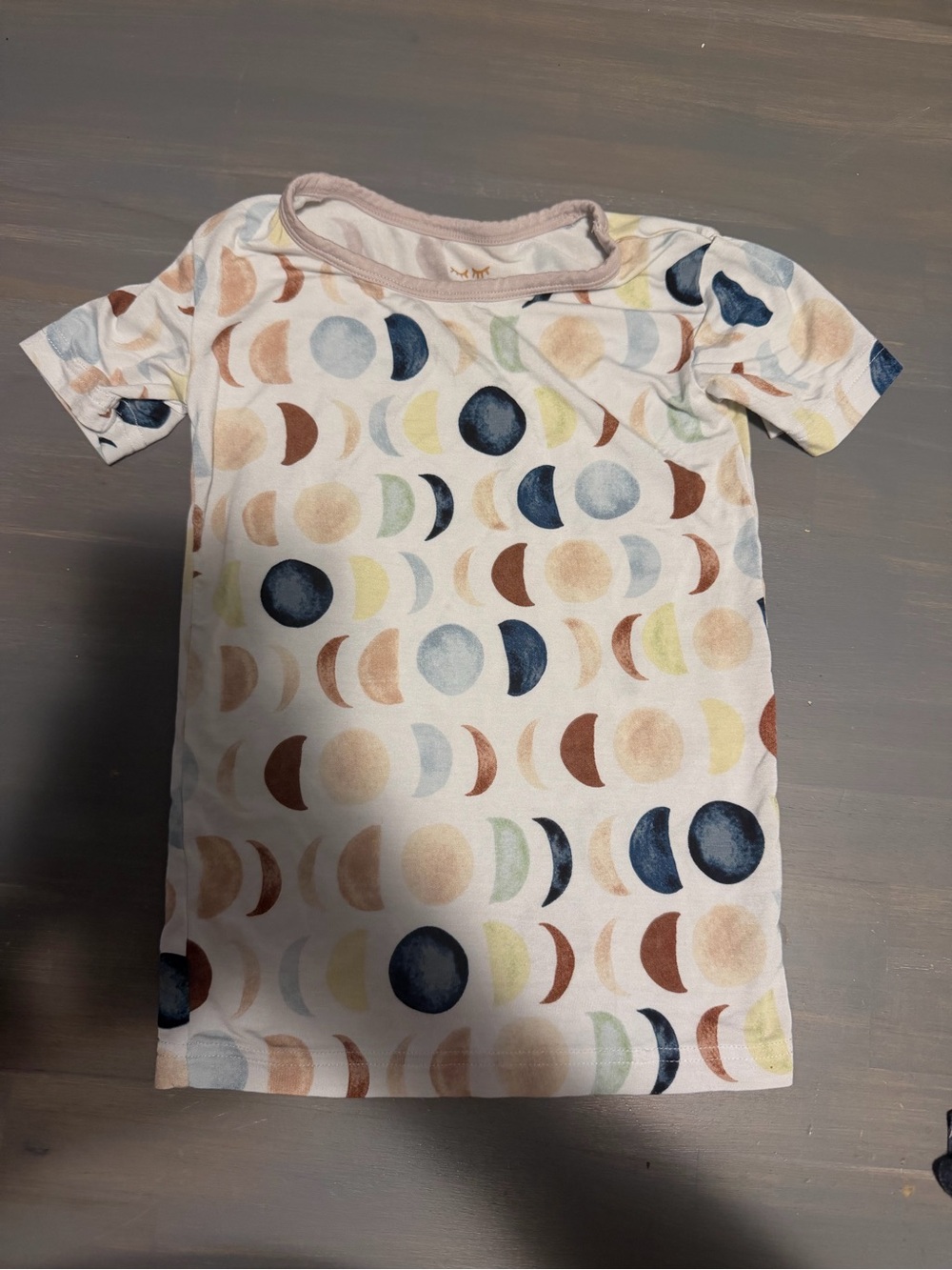 Little Sleepies Moon Phase Tee - Navy, Rust, Pale Yellow, Light Blue, Sage